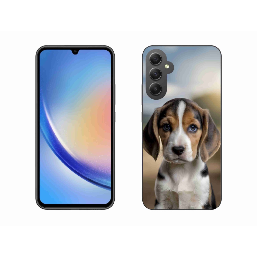 Gél borítás mmCase Samsung Galaxy A34 5G - aranyos beagle - Samsung Galaxy A34 5G számára