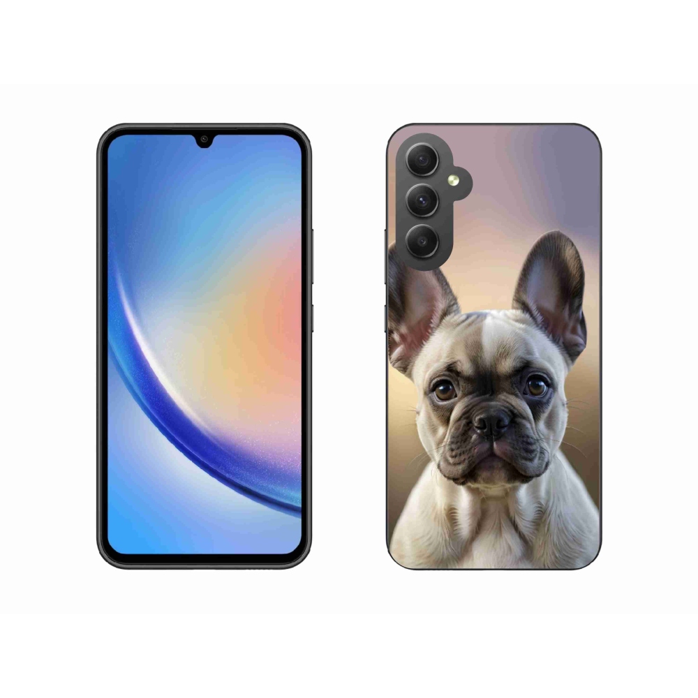 Gél borítás mmCase Samsung Galaxy A34 5G - aranyos francia bulldoghoz