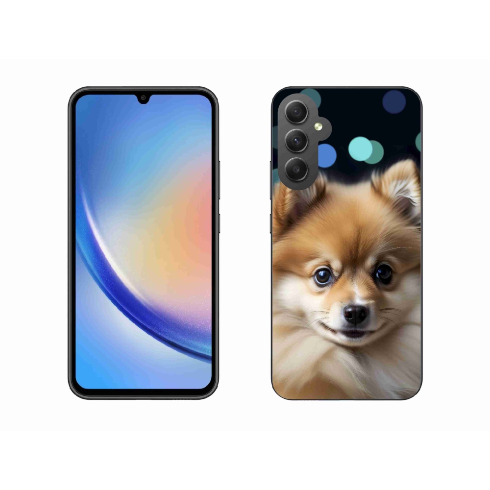 Gél borítás mmCase Samsung Galaxy A34 5G - aranyos pomerániai állathoz