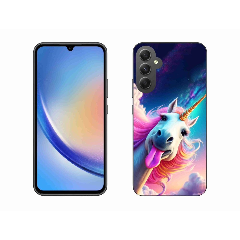 Gél borító mmCase Samsung Galaxy A34 5G - őrült egyszarvúhoz