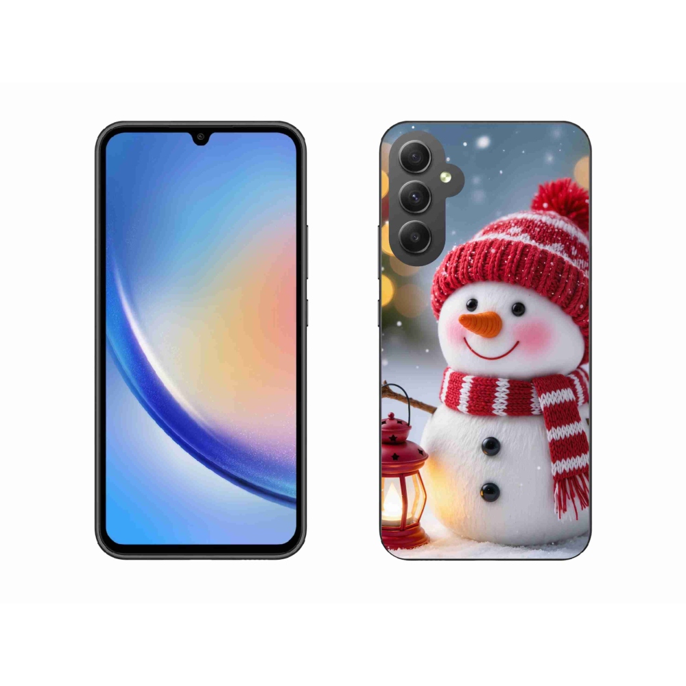 Gél borító mmCase Samsung Galaxy A34 5G - hóember 2