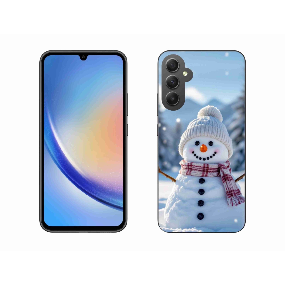 Gél védőhuzat mmCase Samsung Galaxy A34 5G - hóember 3