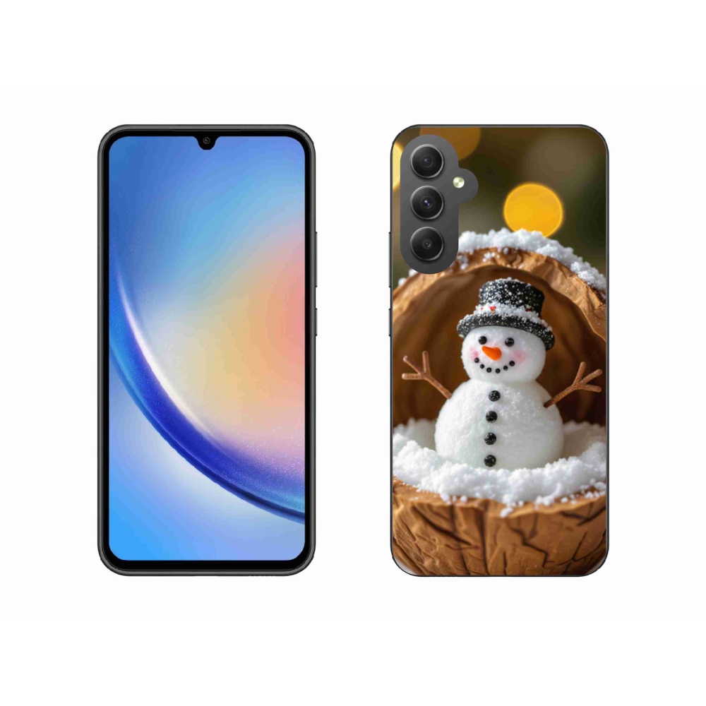 Gél védőhuzat mmCase Samsung Galaxy A34 5G - hóember 4