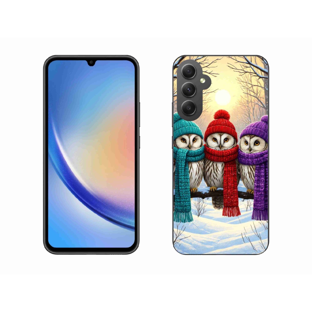 Gél borítás mmCase Samsung Galaxy A34 5G - bagoly barátok