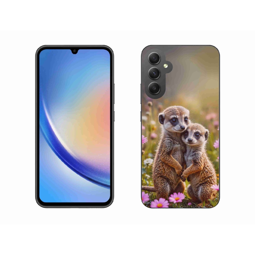 Gél borítás mmCase Samsung Galaxy A34 5G - szurikátás duó számára