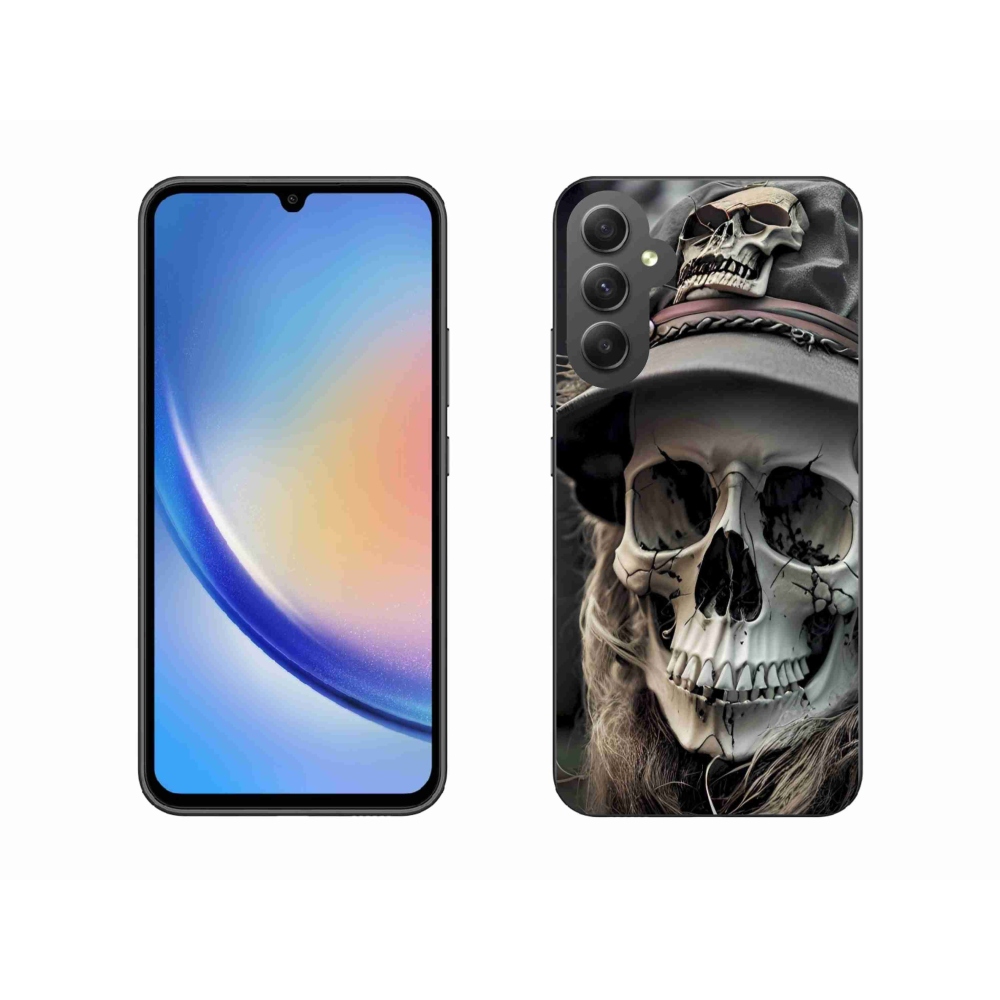 Zselés borítás mmCase Samsung Galaxy A34 5G - sötét koponya