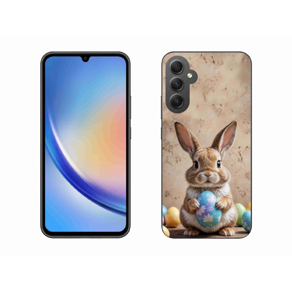 Zselés borítás mmCase Samsung Galaxy A34 5G - Húsvéti nyuszi