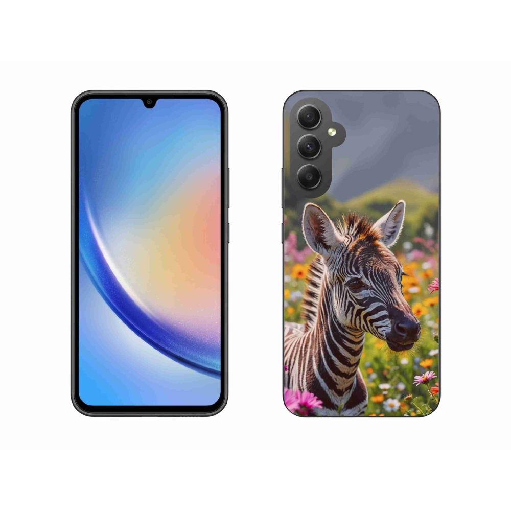 Zselés borítás mmCase Samsung Galaxy A34 5G - zebra a réten