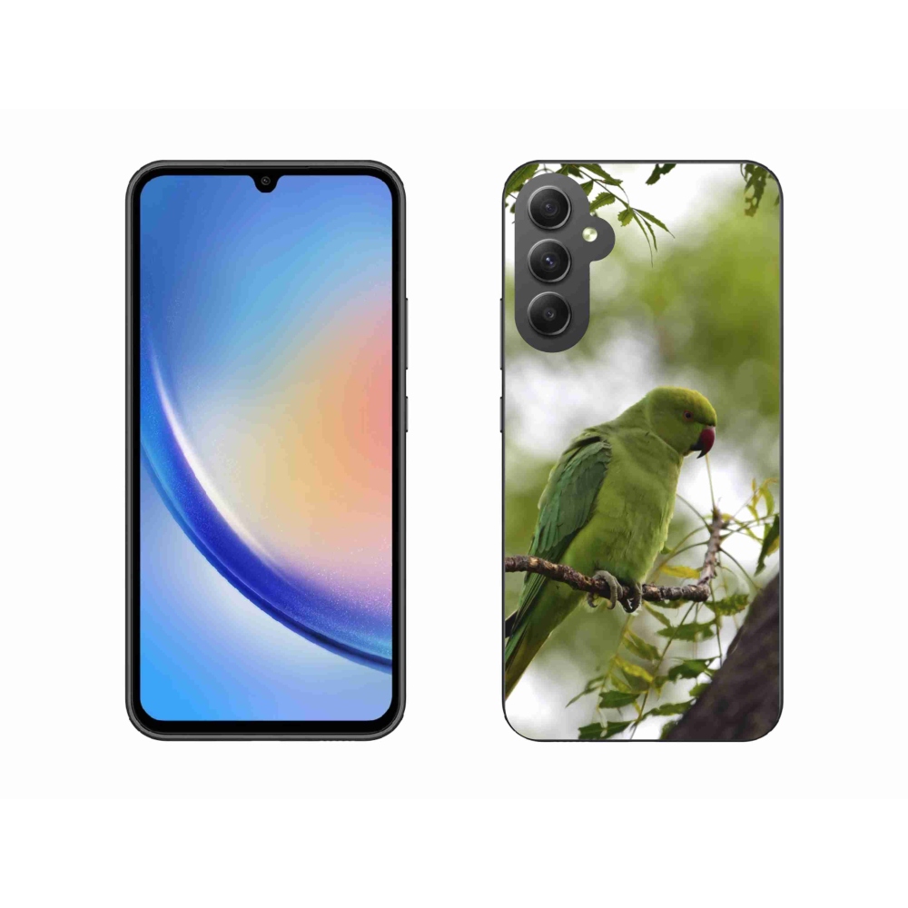 Gél védőhuzat mmCase Samsung Galaxy A34 5G - zöld papagáj