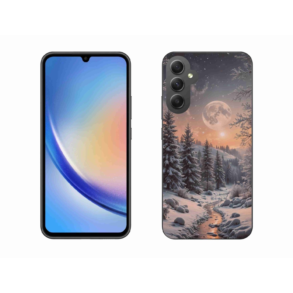 Gél borítás mmCase Samsung Galaxy A34 5G - téli táj 2