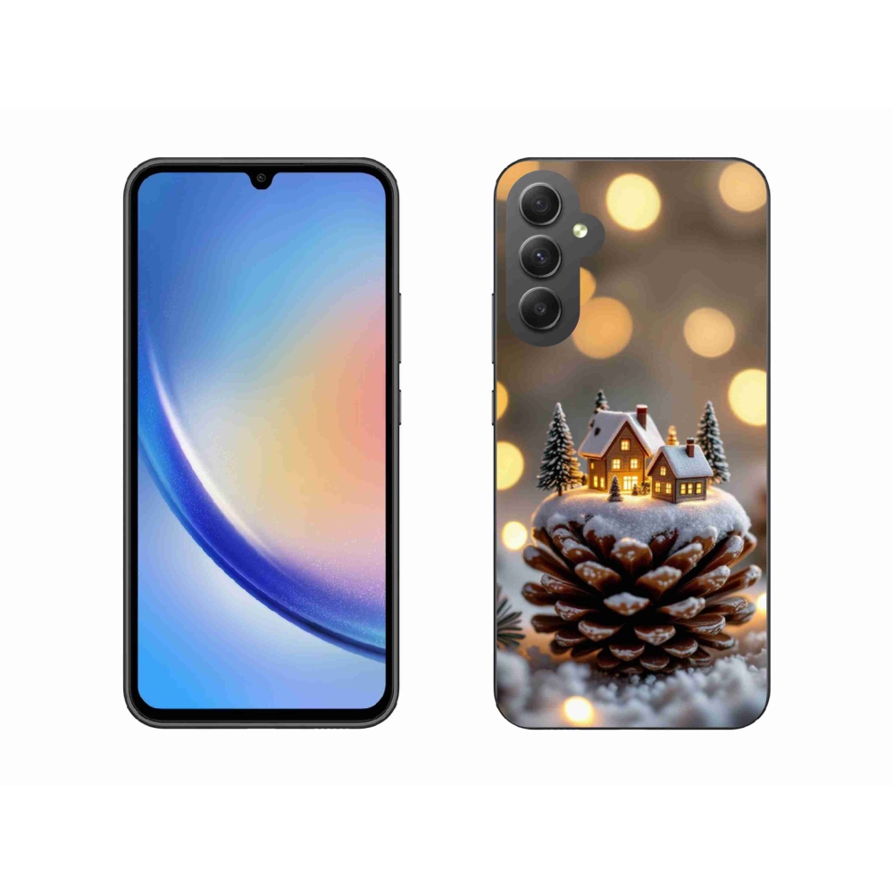 Gél borítás mmCase Samsung Galaxy A34 5G - téli falu