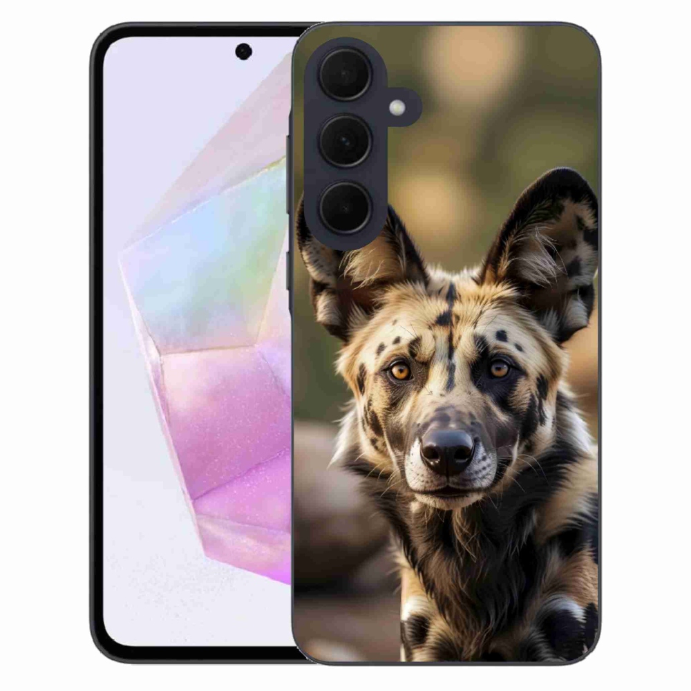 Gél borítás mmCase Samsung Galaxy A35 5G - afrikai vadkutya számára