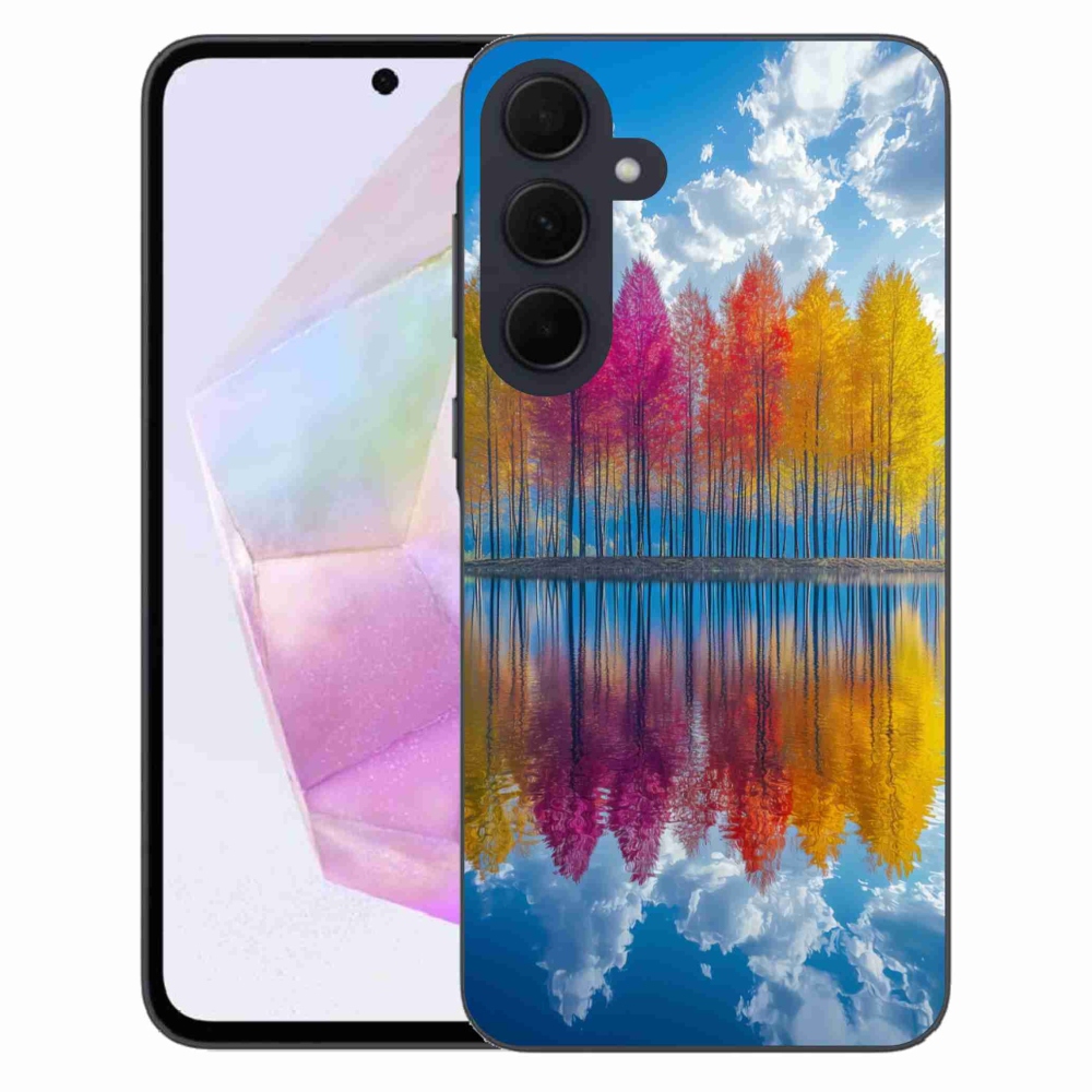 Gél borítás mmCase Samsung Galaxy A35 5G - színes fákhoz