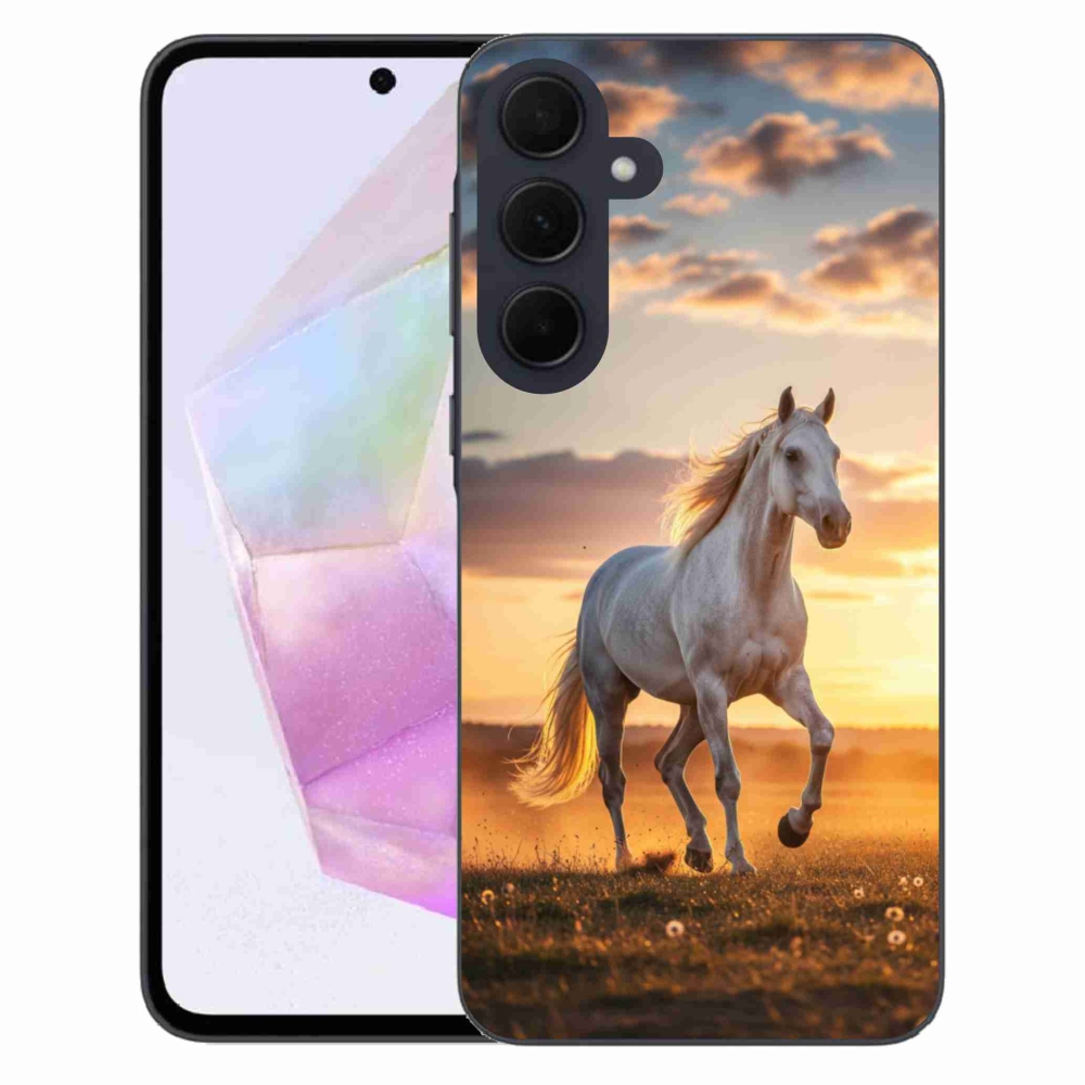 Gél borítás mmCase Samsung Galaxy A35 5G - futó fehér ló 2