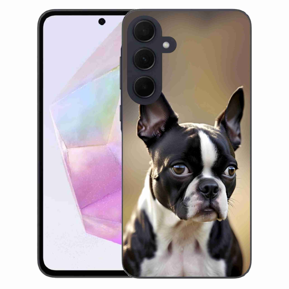 Gél borítás mmCase Samsung Galaxy A35 5G - Boston Terrier