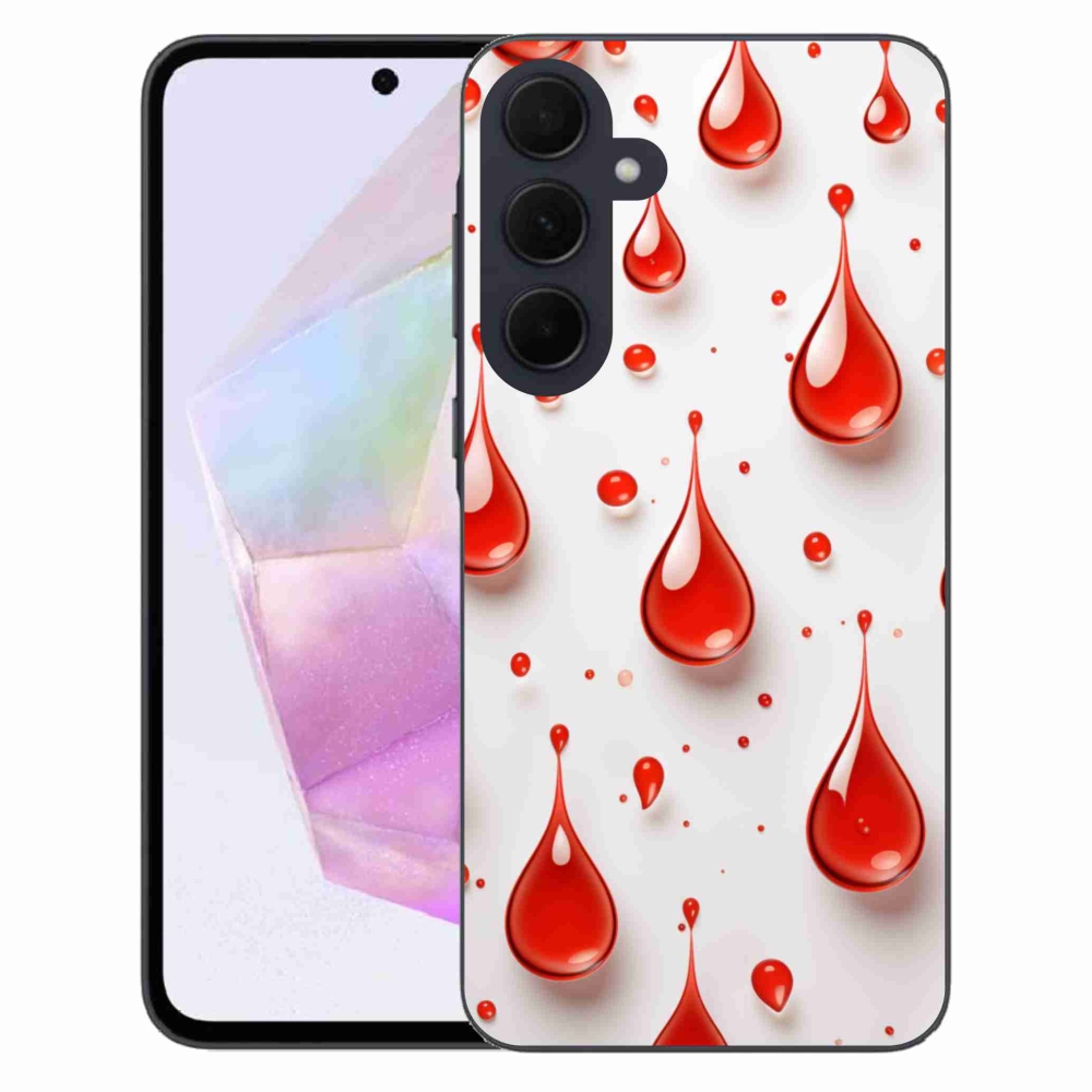 Zselés borítás mmCase Samsung Galaxy A35 5G - piros cseppek