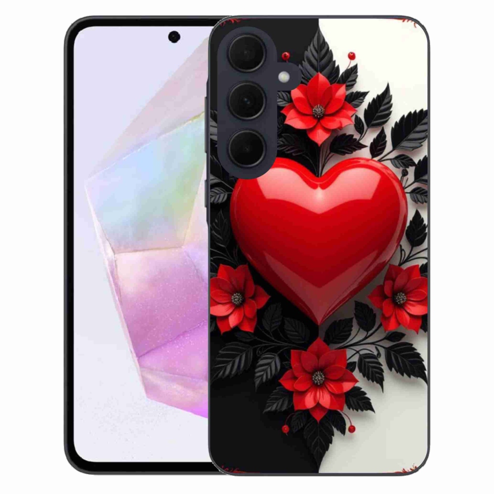 Gél védőhuzat mmCase Samsung Galaxy A35 5G - piros szív