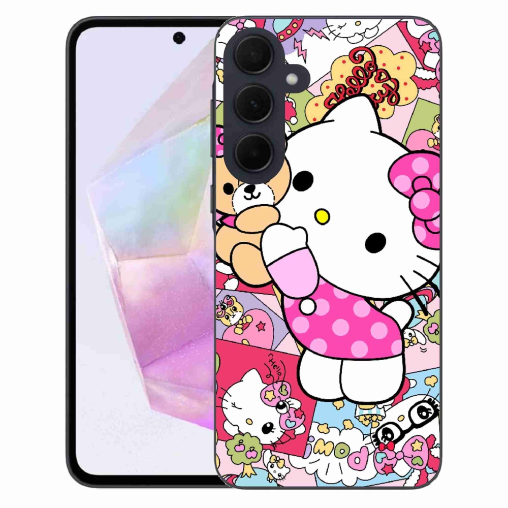 Gél borítás mmCase Samsung Galaxy A35 5G - aranyos cica - Samsung Galaxy A35 5G számára
