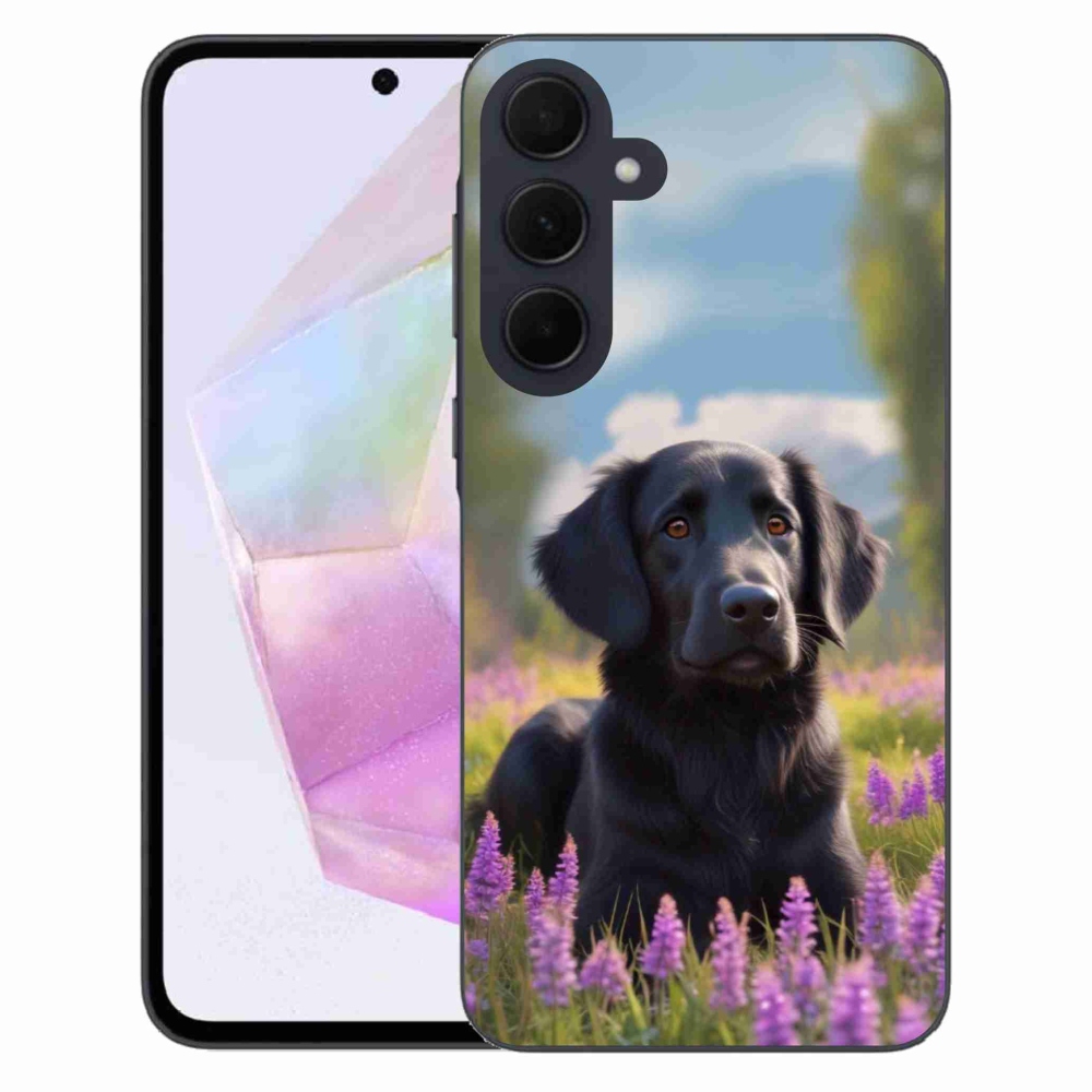 Gél védőhuzat mmCase Samsung Galaxy A35 5G - elegáns fekete retriever