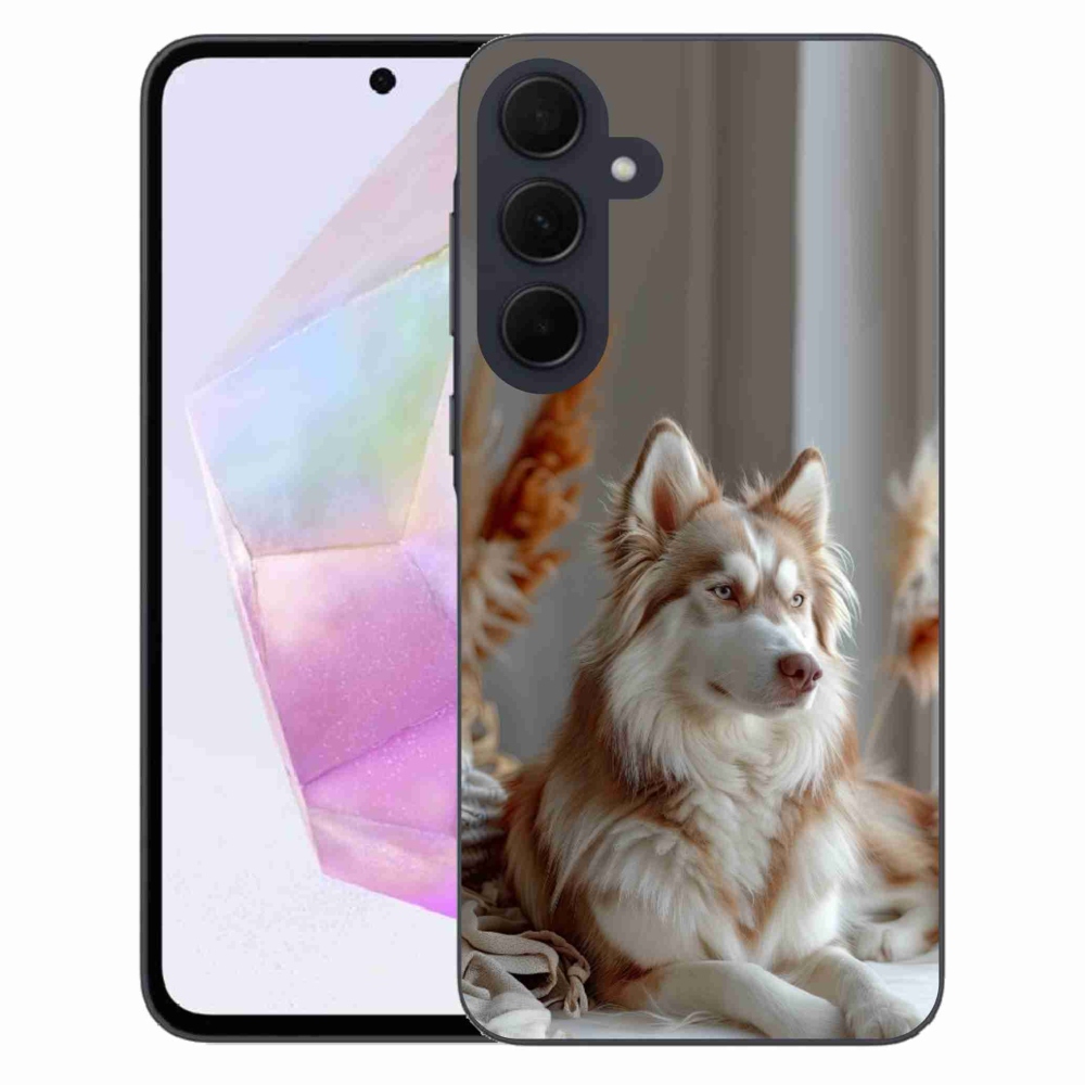 Zselés borítás mmCase Samsung Galaxy A35 5G - csendes szibériai husky