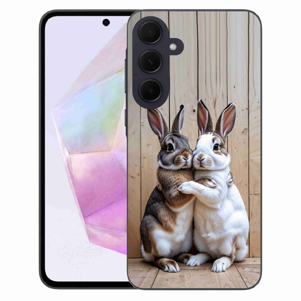 Zselés borítás mmCase Samsung Galaxy A35 5G - nyúl párhoz