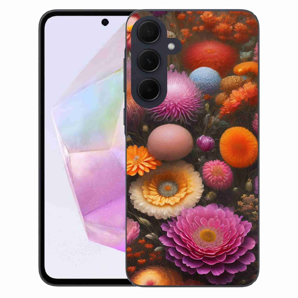 Gél borítás mmCase Samsung Galaxy A35 5G - virágos kompozícióhoz