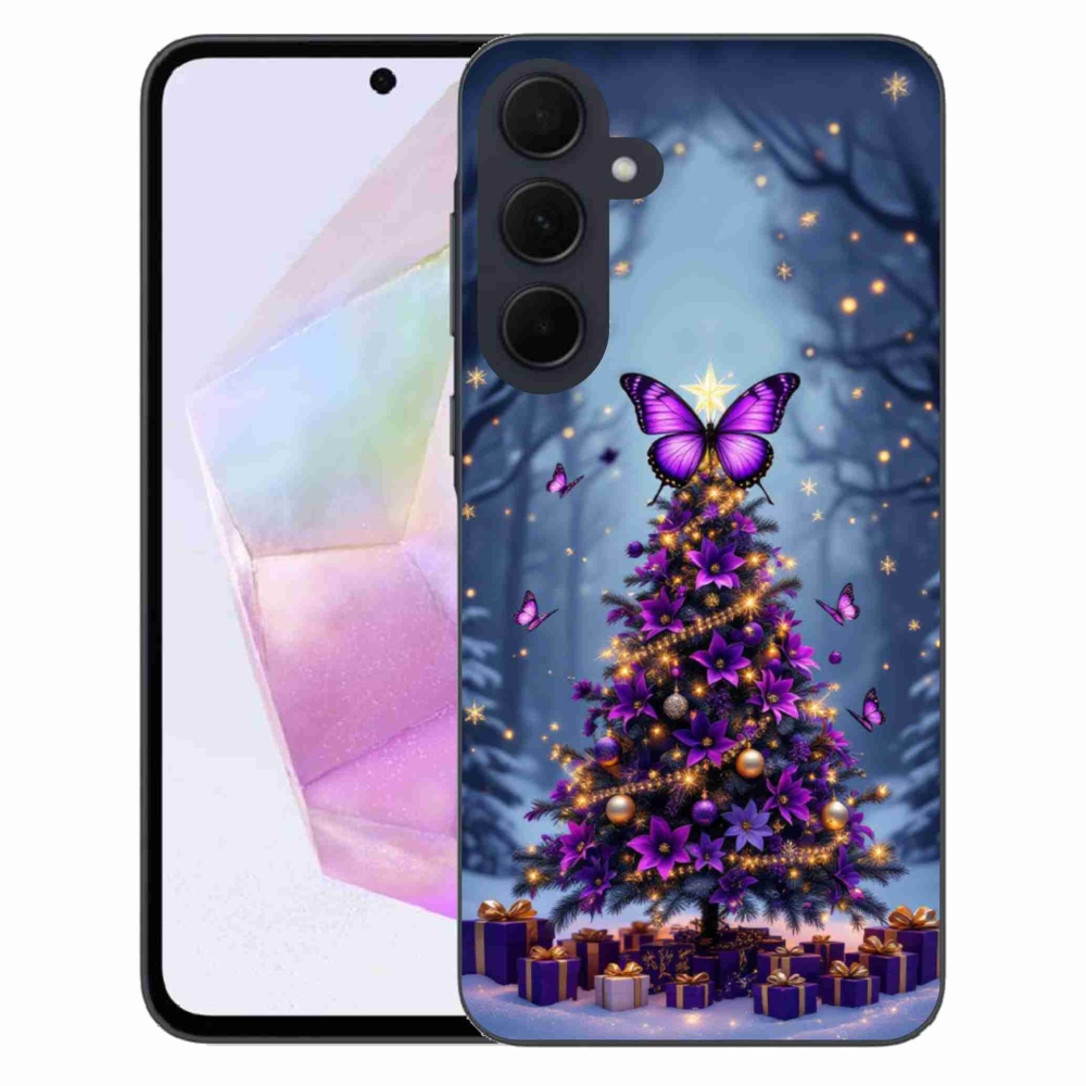 Gél borítás mmCase Samsung Galaxy A35 5G - pillangó karácsonyfa