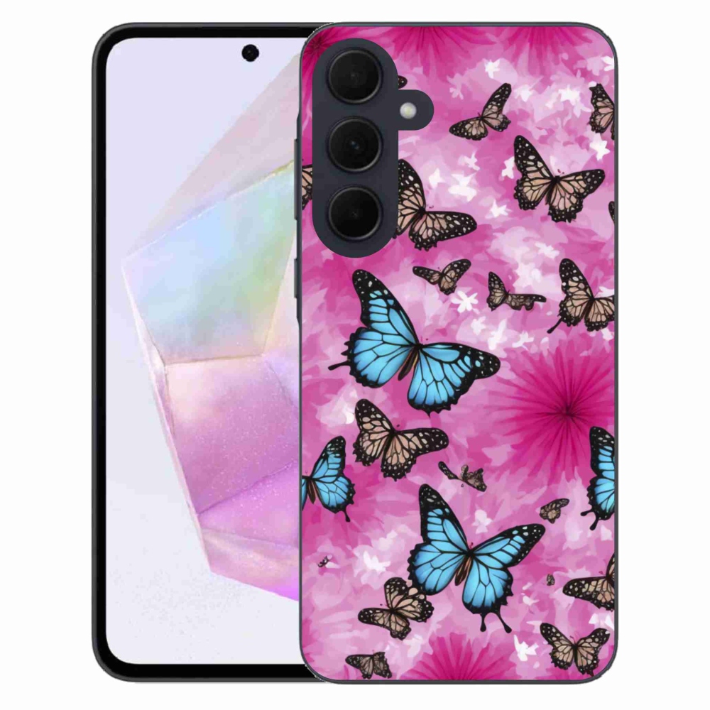 Gél borítás mmCase Samsung Galaxy A35 5G - pillangókert - Samsung Galaxy A35 5G - pillangókert