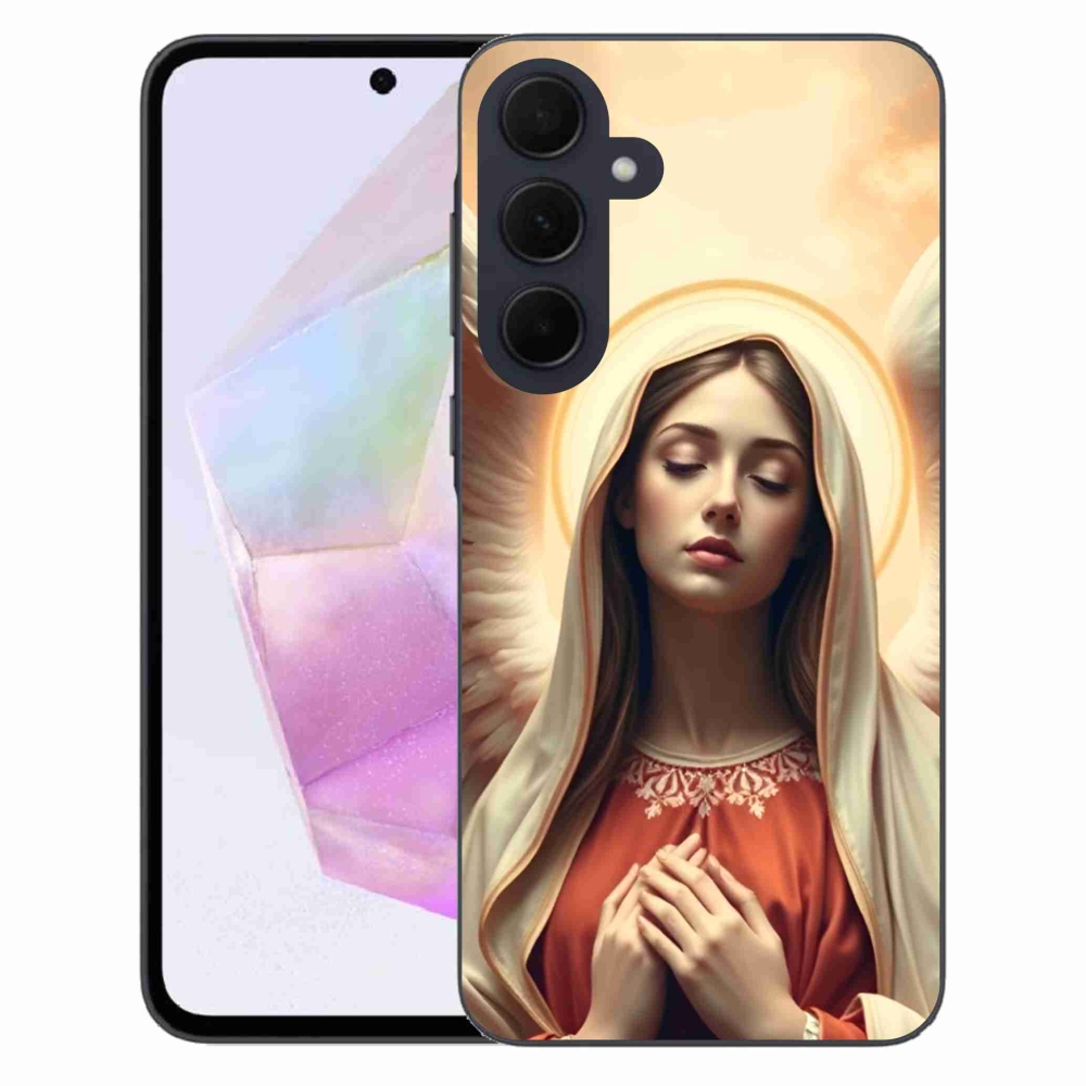 Zselés borítás mmCase Samsung Galaxy A35 5G - vallási motívumhoz