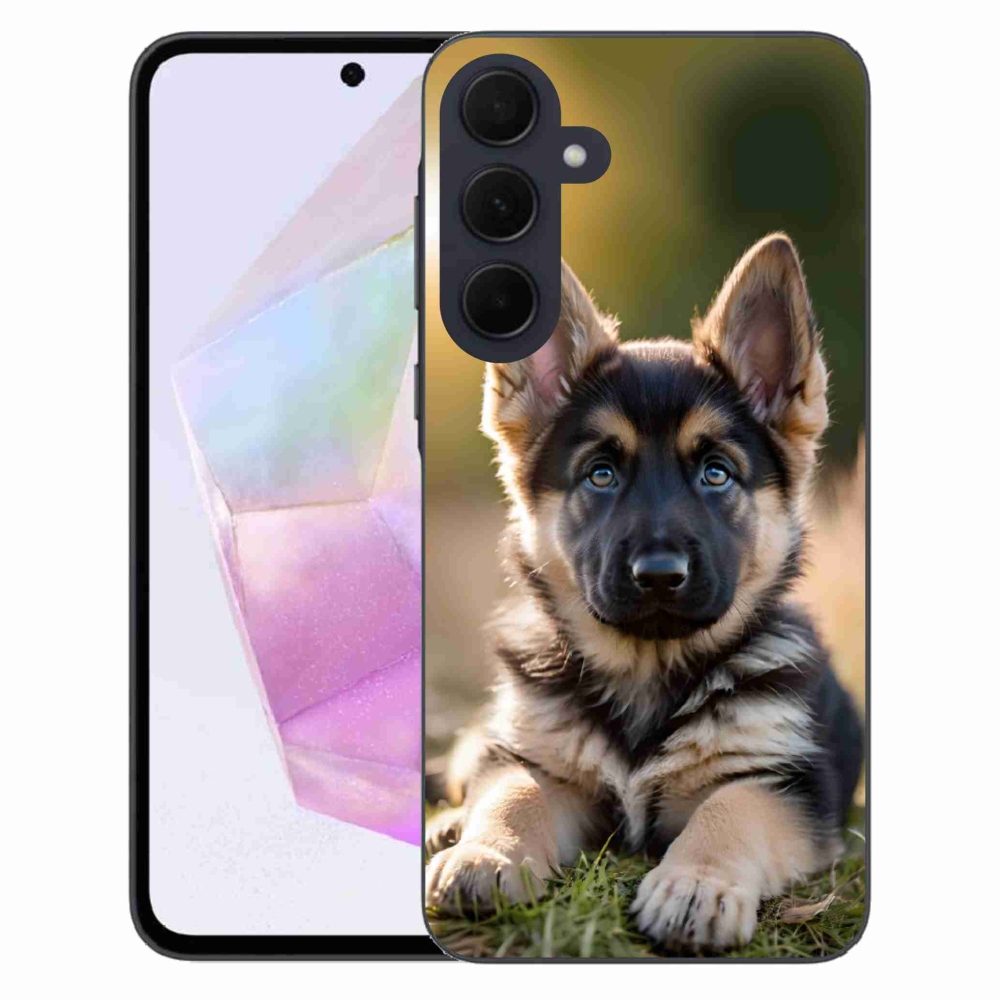 Zselés borítás mmCase Samsung Galaxy A35 5G - Német juhászkutya a természetben