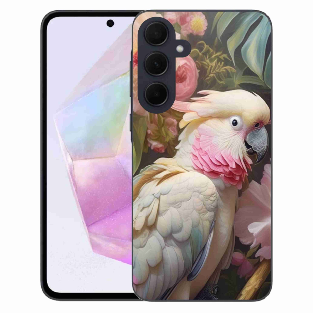 Zselés borítás mmCase Samsung Galaxy A35 5G - papagáj kakadu rózsaszín 2