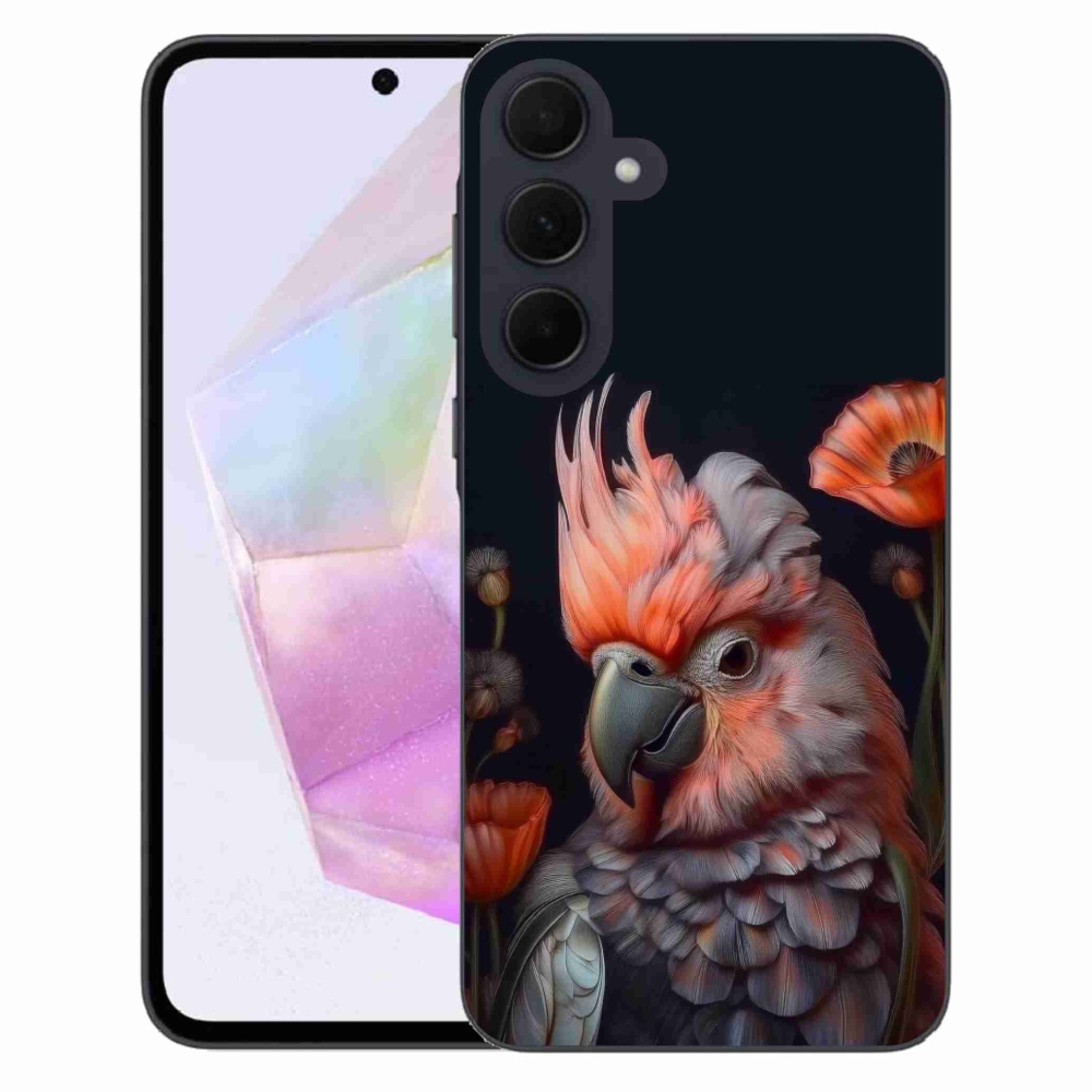Gél borítás mmCase Samsung Galaxy A35 5G - papagáj kakadu színekben