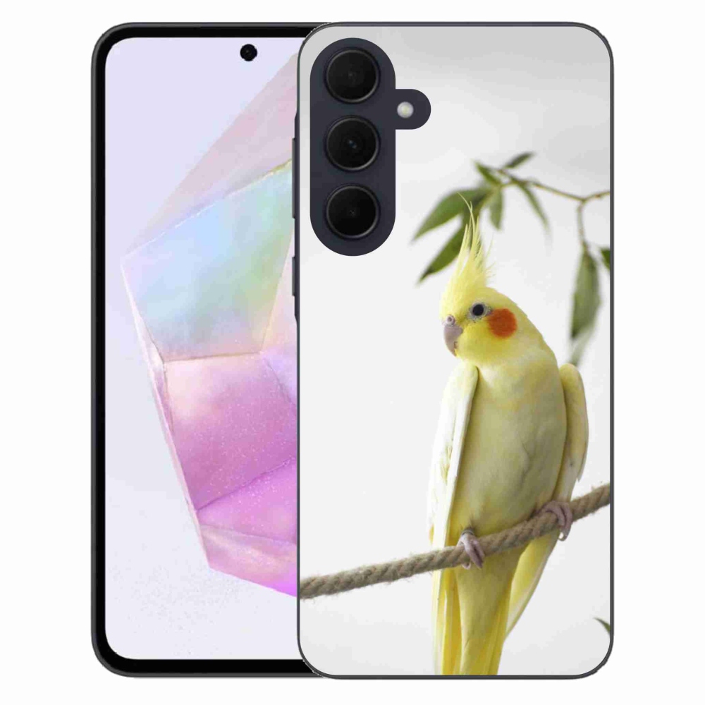 Gél borítás mmCase Samsung Galaxy A35 5G - papagáj korela chocholatá
