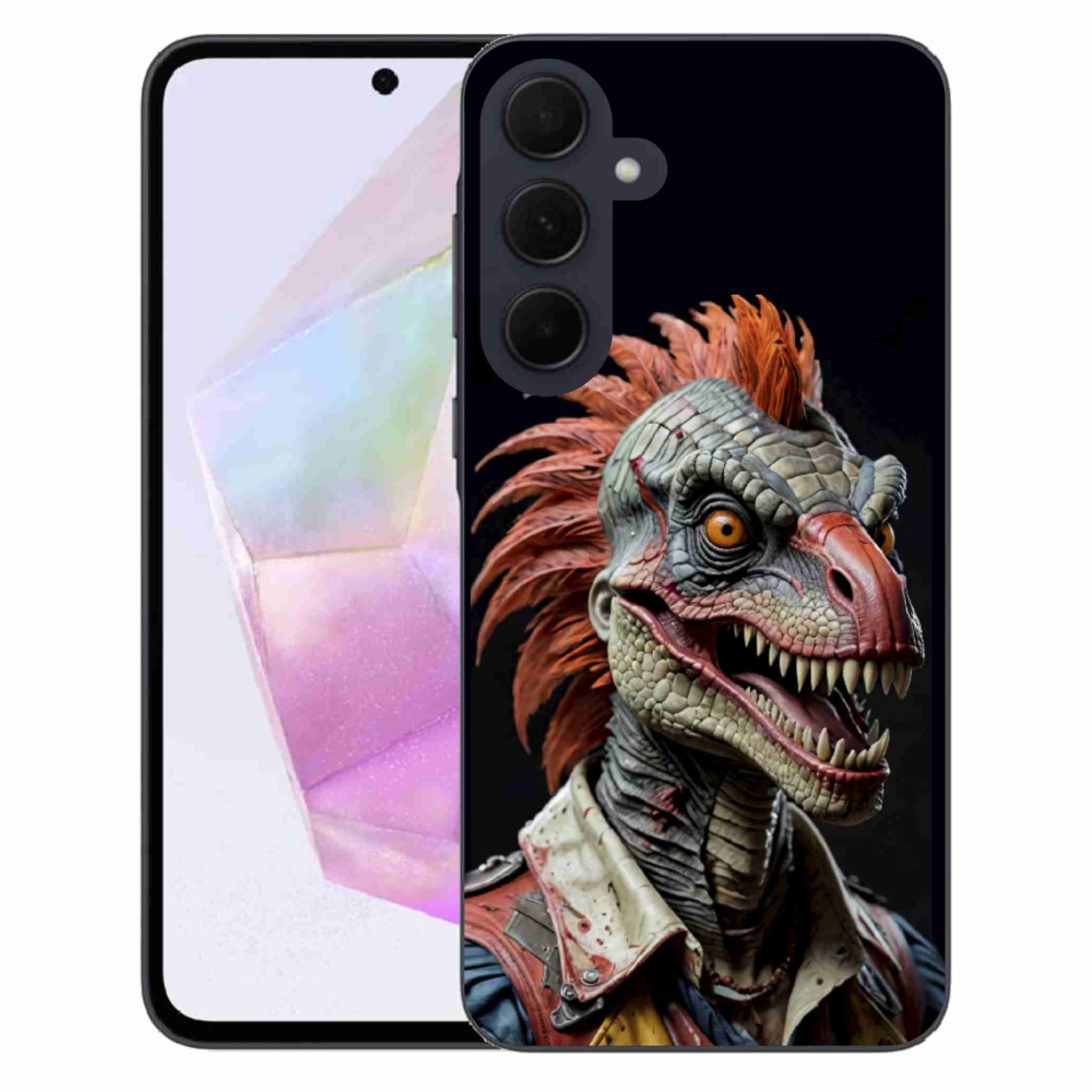 Zselés borítás mmCase Samsung Galaxy A35 5G - punk dinoszauruszhoz