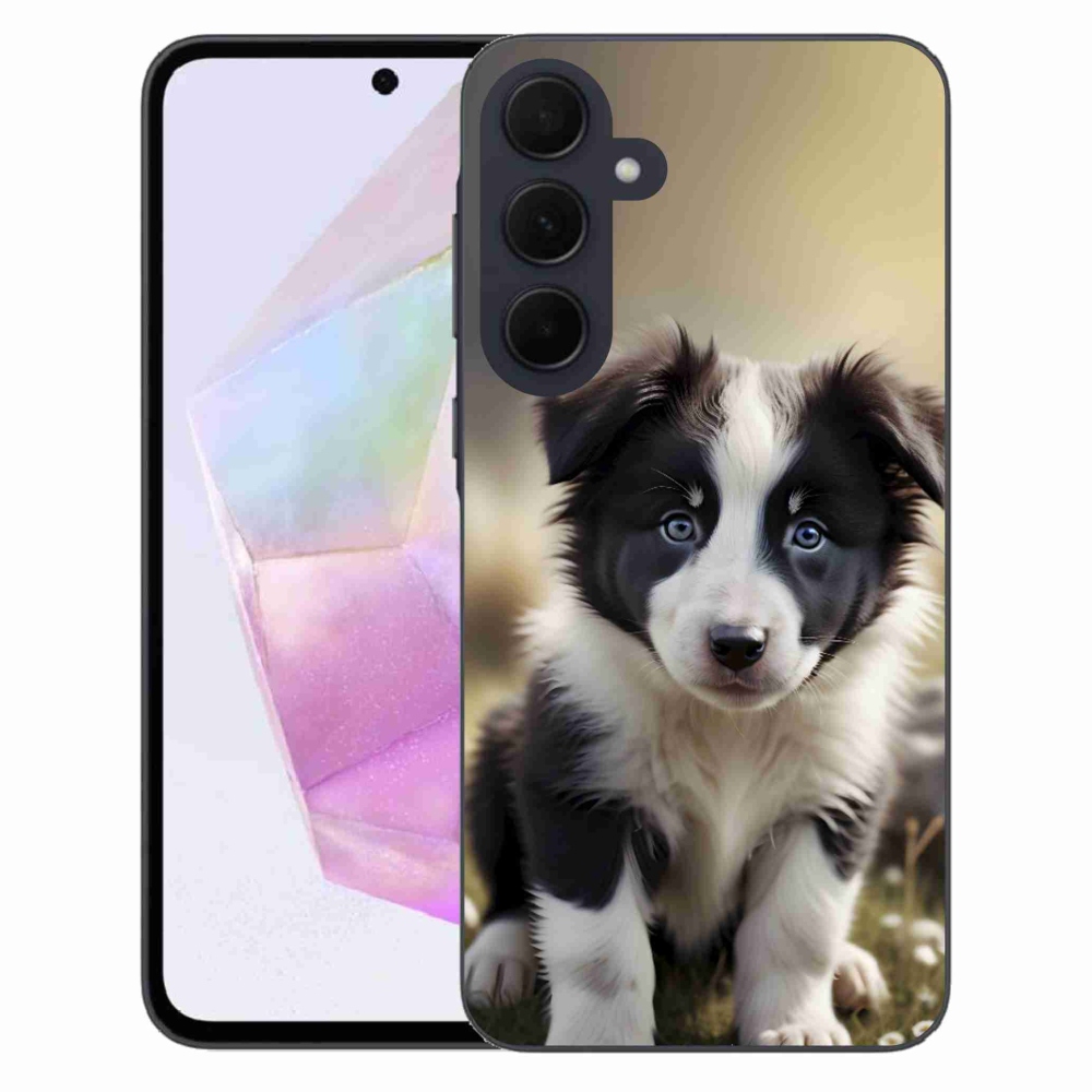 Gél borító mmCase Samsung Galaxy A35 5G - aranyos border collie - Samsung Galaxy A35 5G számára