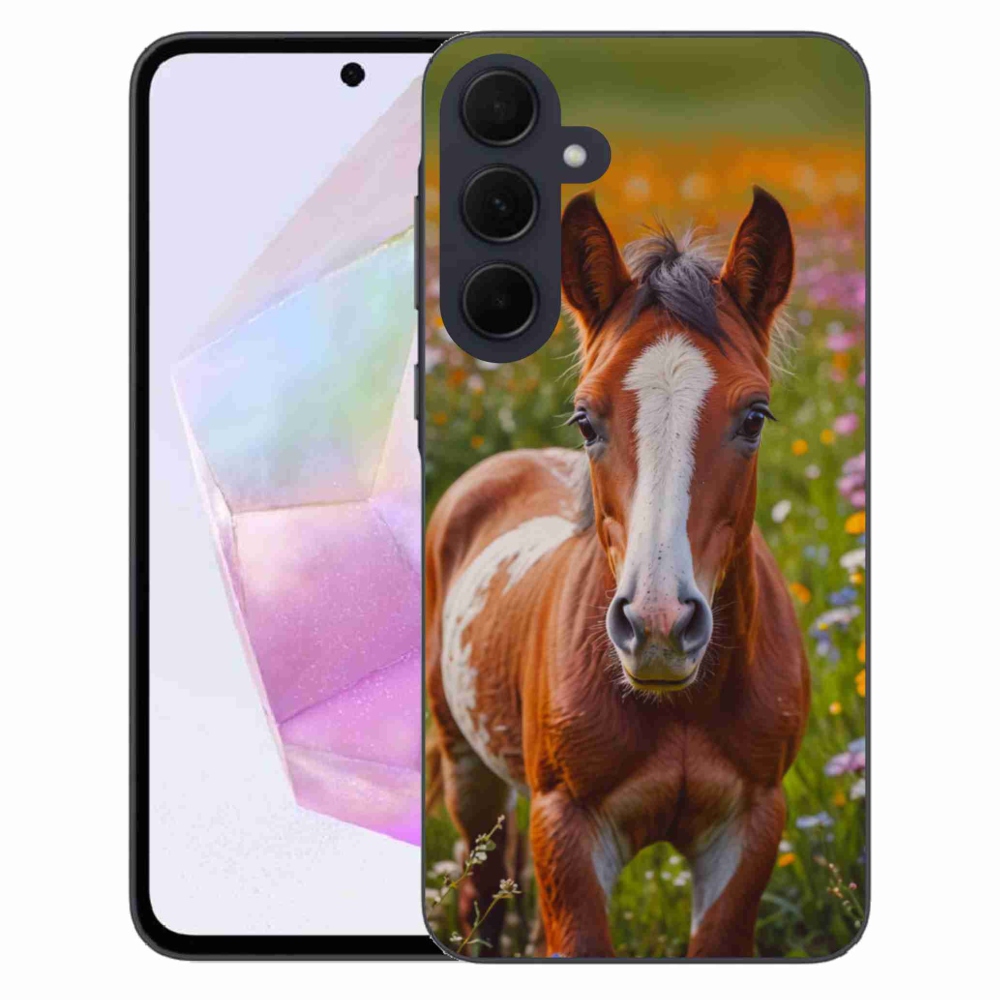 Gél borítás mmCase Samsung Galaxy A35 5G - aranyos csikóhoz