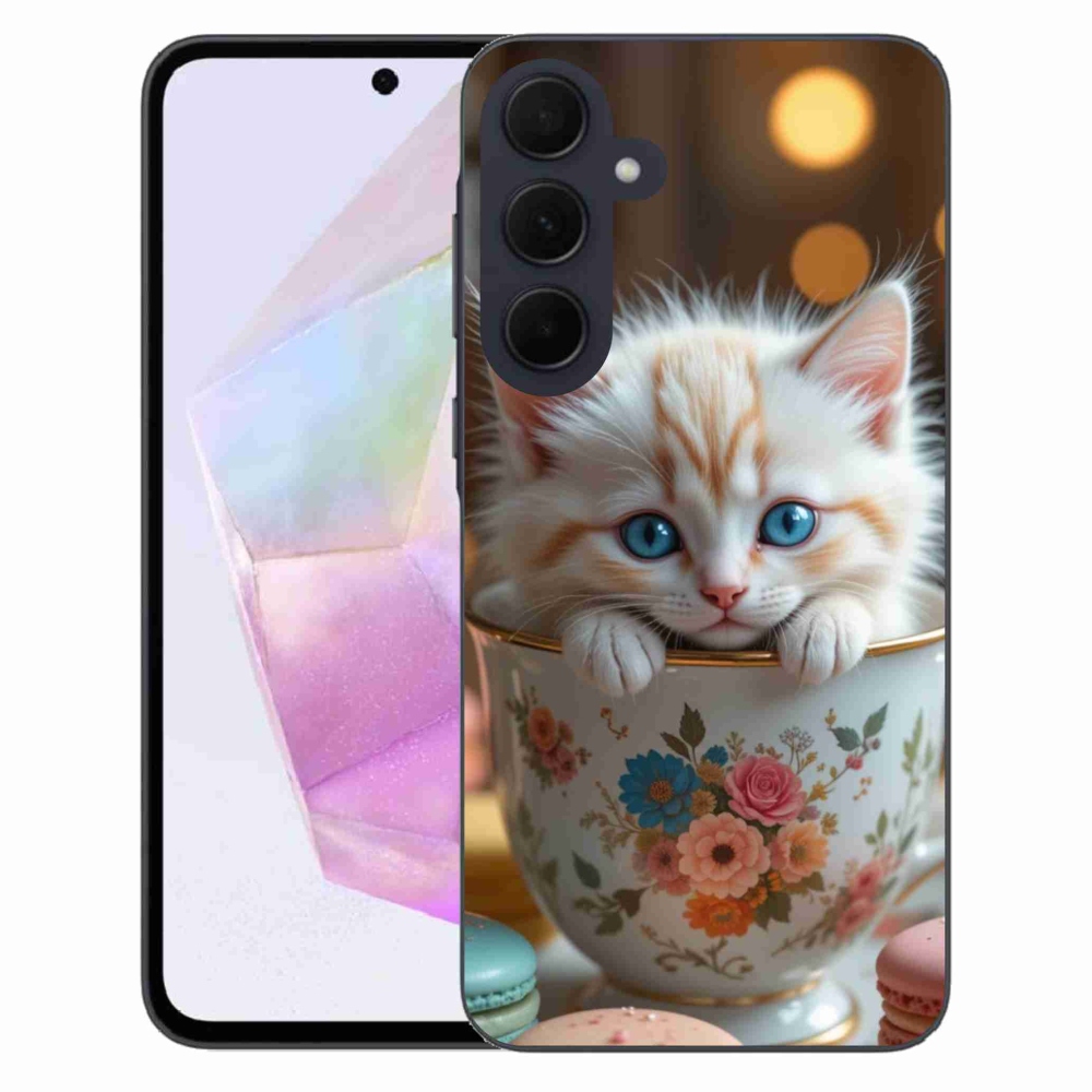 Gél borítás mmCase Samsung Galaxy A35 5G - aranyos cica 6