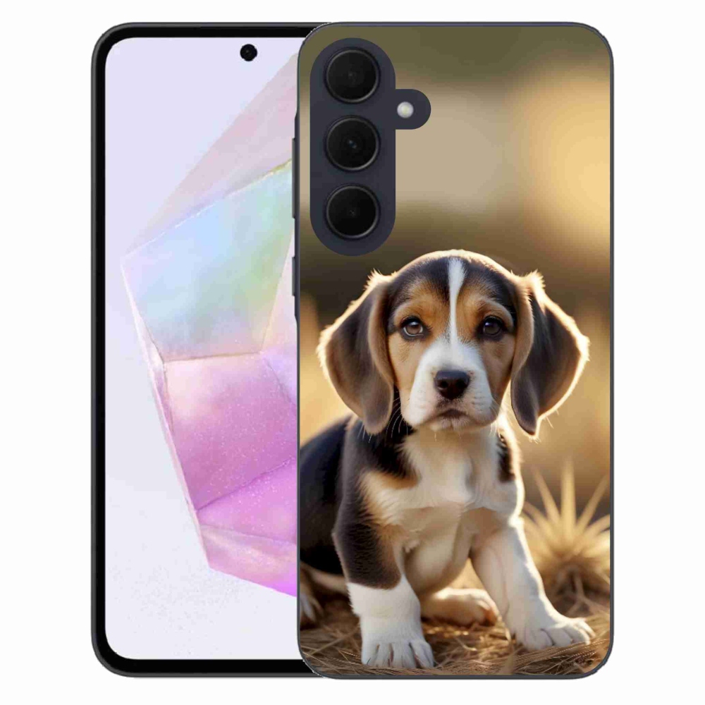 Gél borítás mmCase Samsung Galaxy A35 5G - aranyos beagle - Samsung Galaxy A35 5G számára