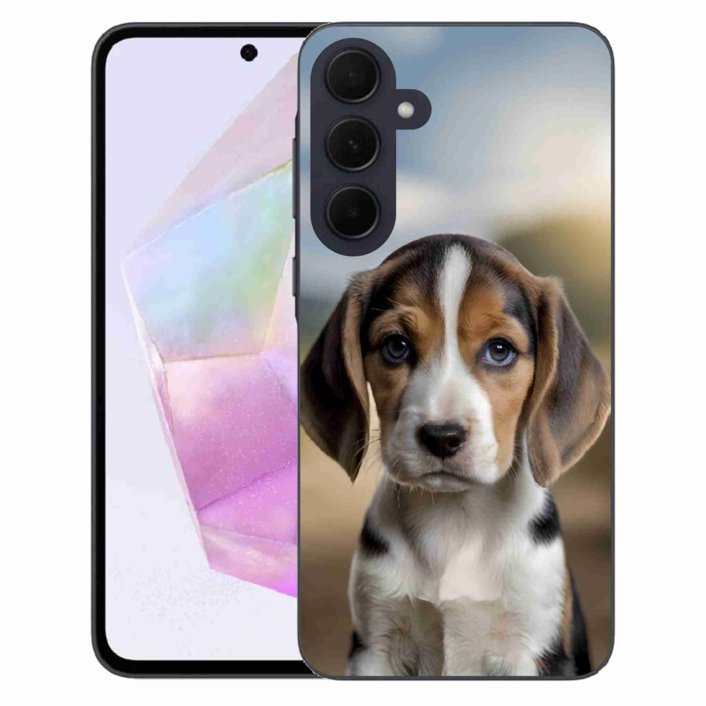 Gél borítás mmCase Samsung Galaxy A35 5G - aranyos beagle - Samsung Galaxy A35 5G számára