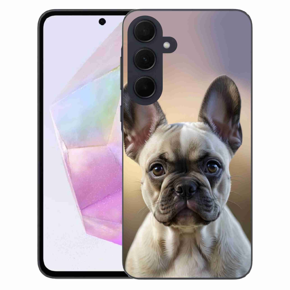 Gél borítás mmCase Samsung Galaxy A35 5G - aranyos francia bulldoghoz