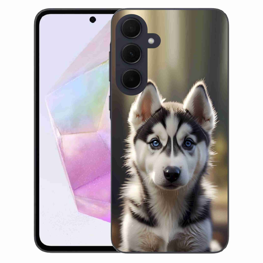 Gél borítás mmCase Samsung Galaxy A35 5G - aranyos szibériai husky - Samsung Galaxy A35 5G számára