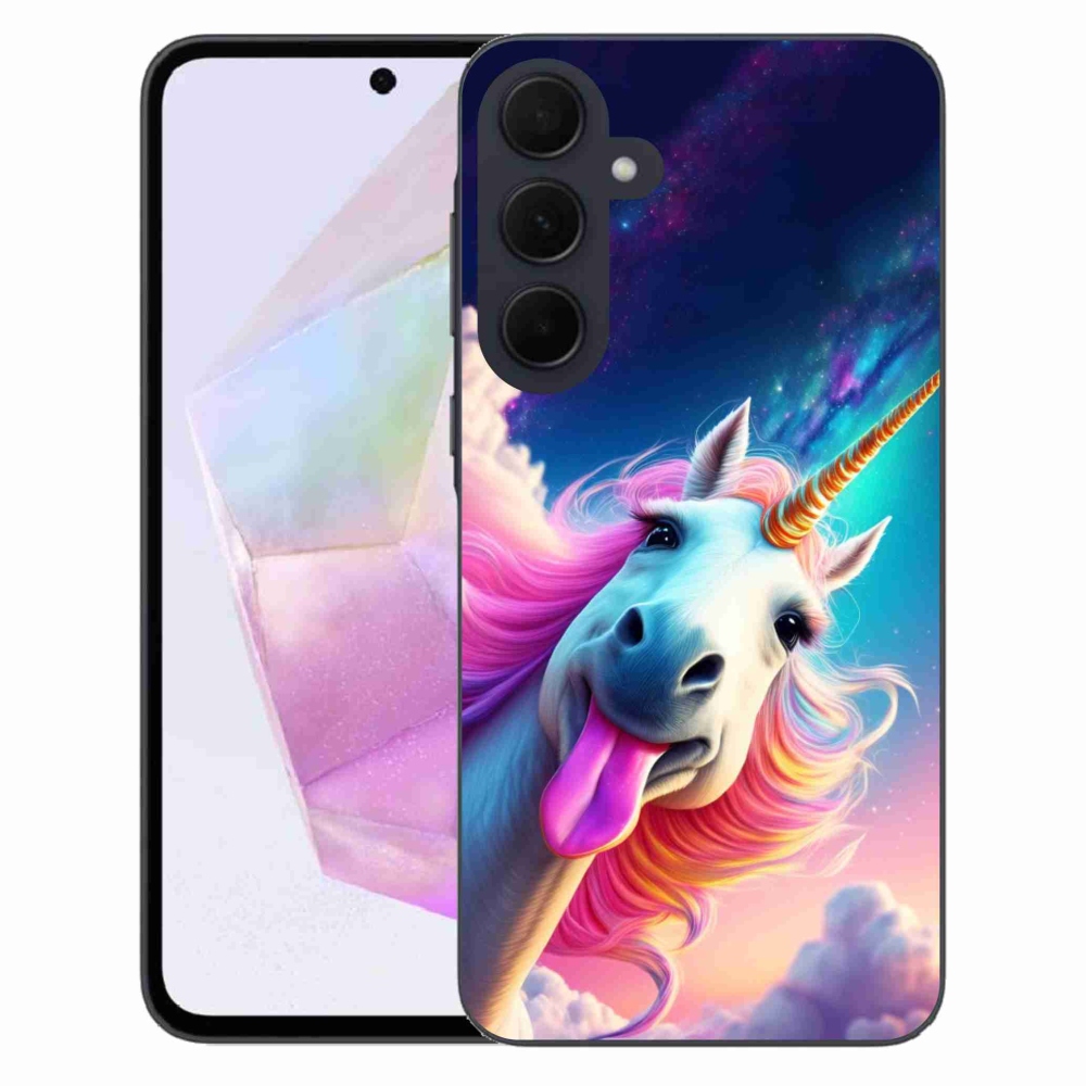 Gél borítás mmCase Samsung Galaxy A35 5G - őrült egyszarvúhoz