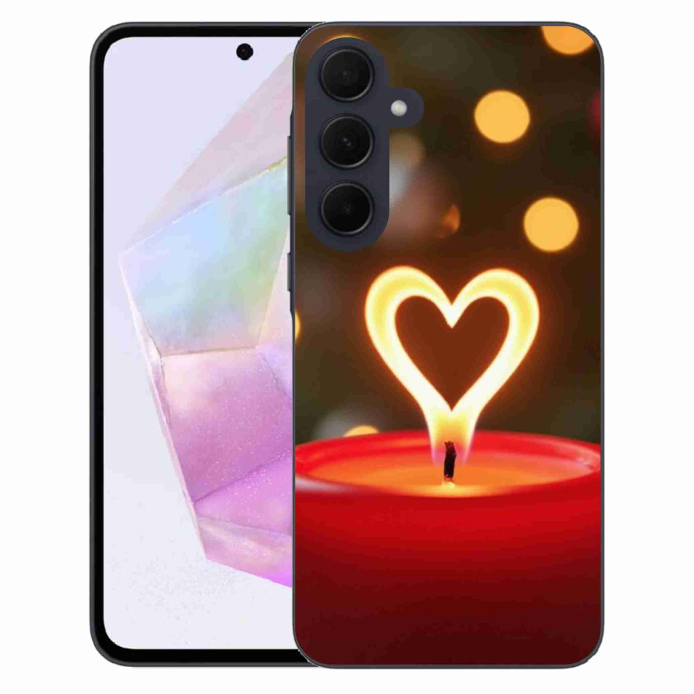 Zselés borítás mmCase Samsung Galaxy A35 5G - láng szíve