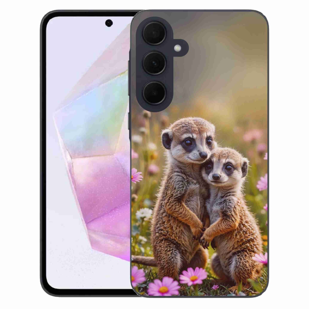 Gél védőburkolat mmCase Samsung Galaxy A35 5G - szurikátás duóhoz