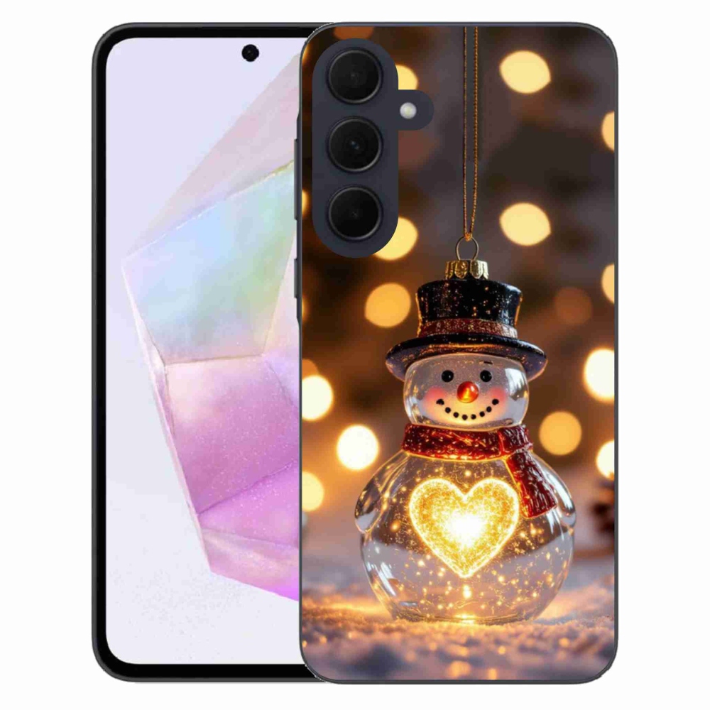 Gél borítás mmCase Samsung Galaxy A35 5G - karácsonyi hóemberhez