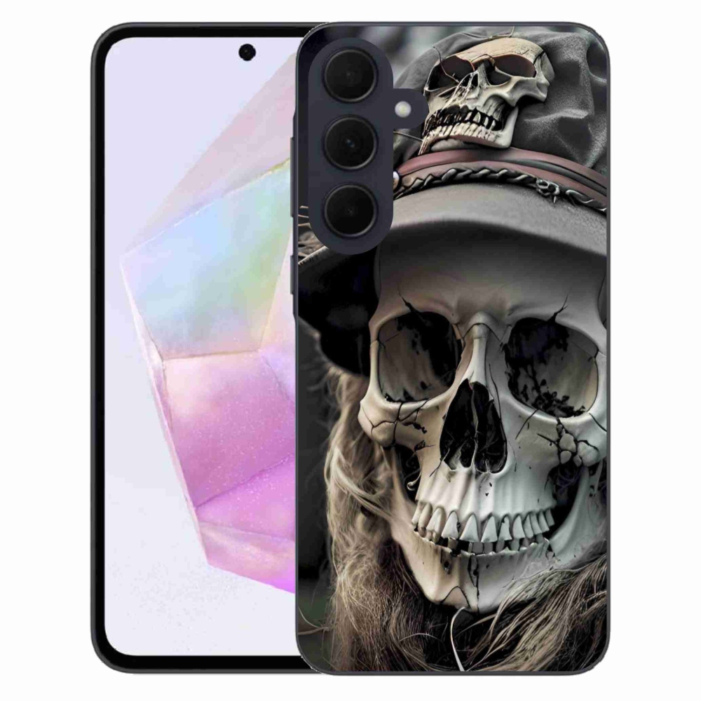 Zselés borítás mmCase Samsung Galaxy A35 5G - sötét koponya