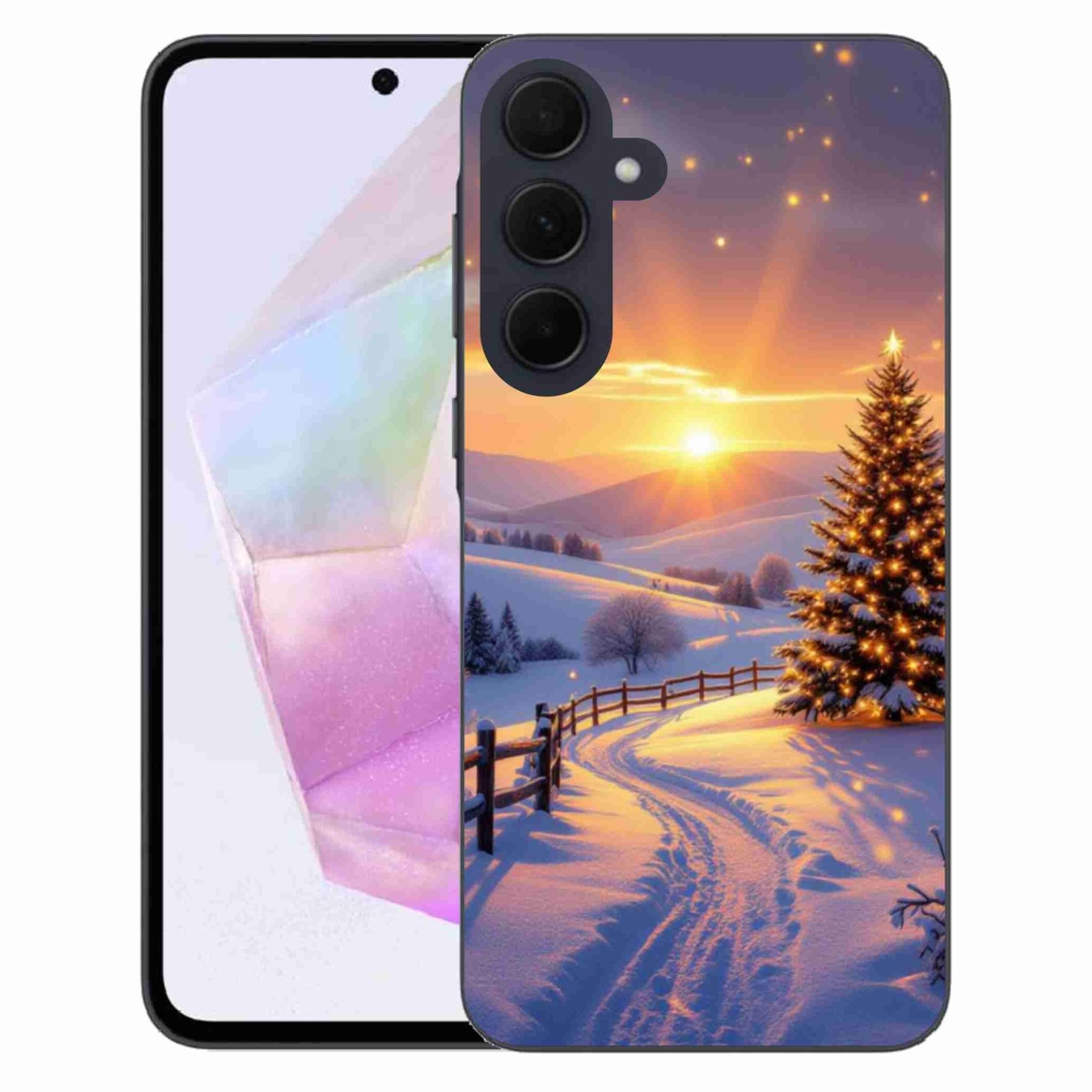 Gél borítás mmCase Samsung Galaxy A35 5G - téli tájkép