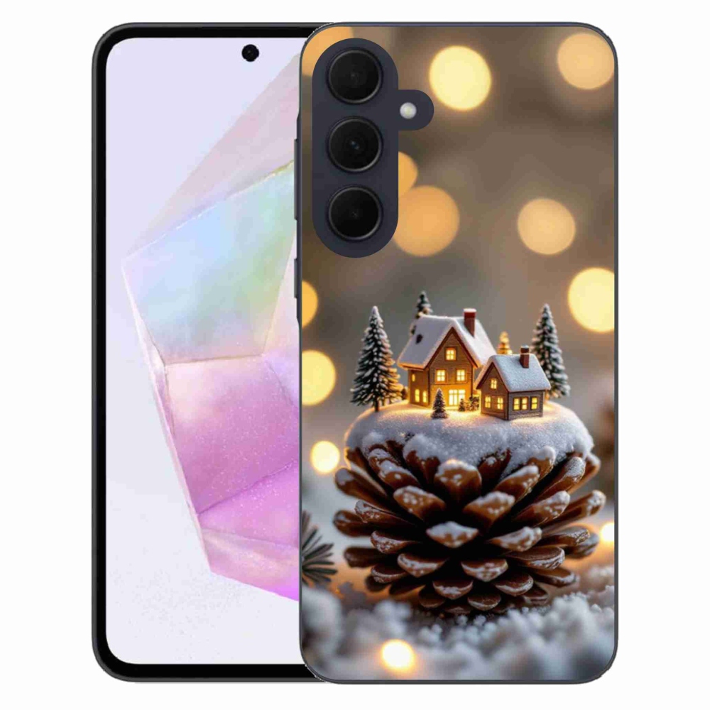Gél borítás mmCase Samsung Galaxy A35 5G - téli falu