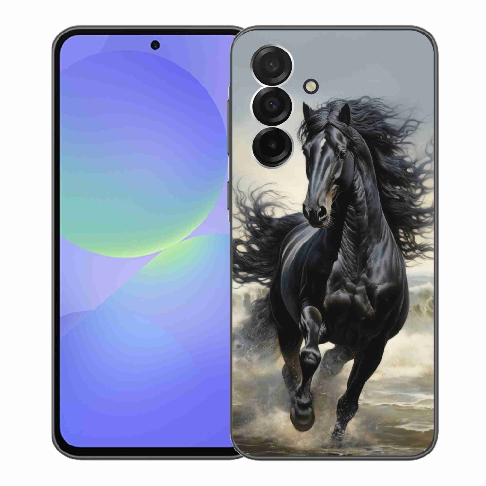 Gél borítás mmCase Samsung Galaxy A36 5G - fekete futó ló