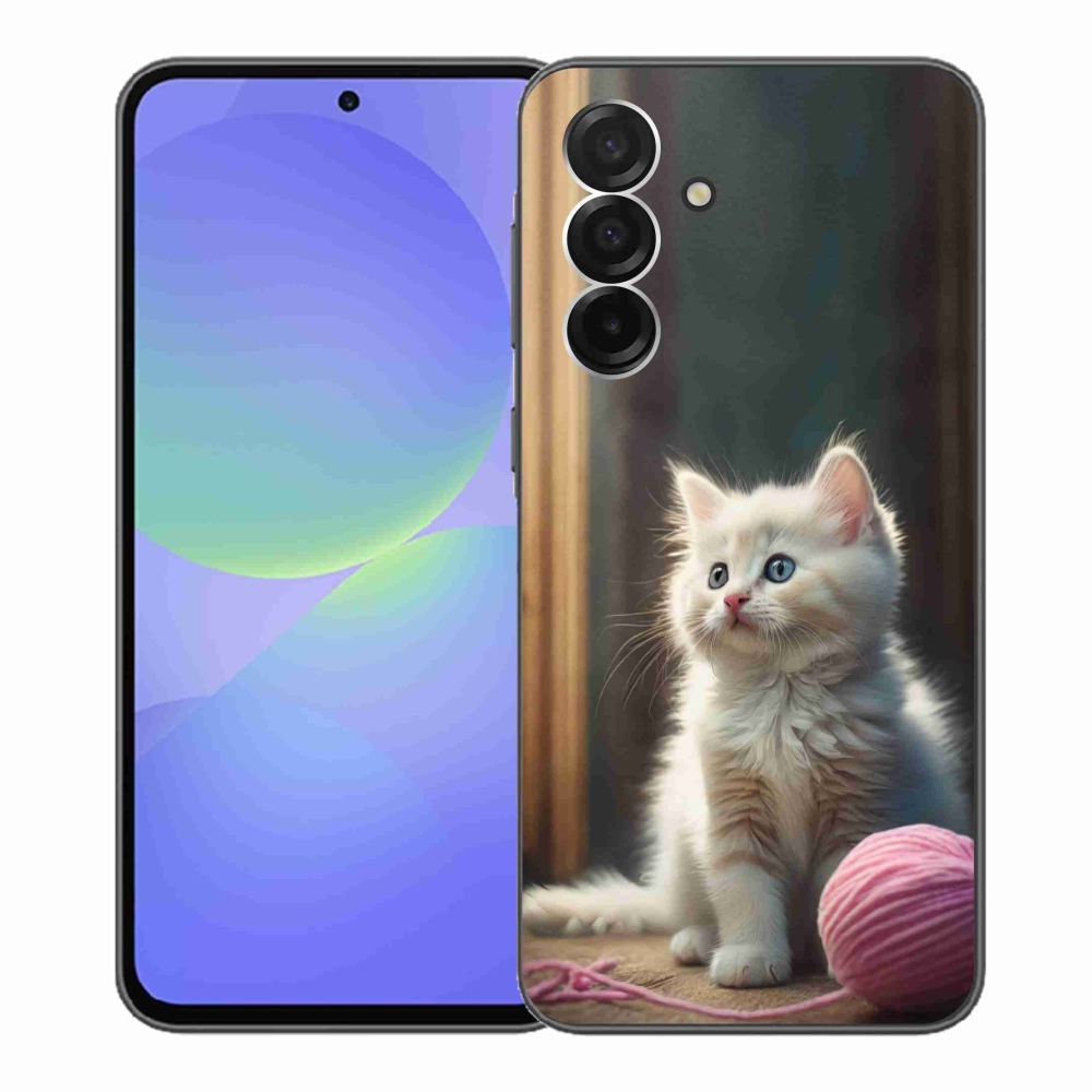 Gél védőhuzat mmCase Samsung Galaxy A36 5G - fehér cica 2